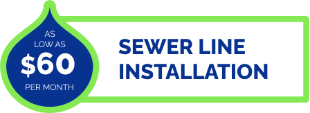 Advertisement For Sewer Line Installation Offers Services As Low As $60 Per Month.